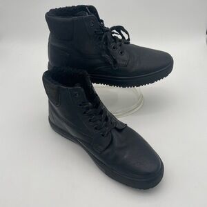 Nanny State Tony Black Ankle‎ Boots Lace-up Faux Fur High-top UK 9 US 10 men’s